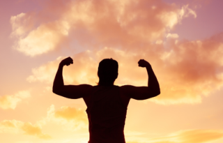 man-flexing